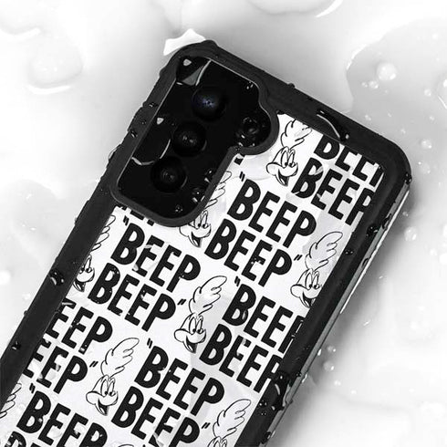 Looney Tunes Road Runner Beep Grid Galaxy S24 Plus Waterproof Case